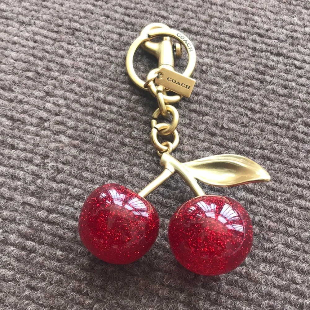 Coach Gold-Tone Logo Keychain with Tag Charm - Picture 4 of 4